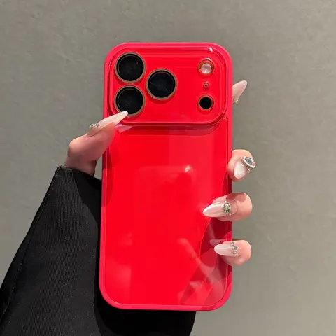 Candy Color Cellphone Casing for iPhone Series - Hybrid Strong & Soft Soft TPU Shock Pad, Glass-Like PC Back, Full Lens Protector, Cute Minimalist Pink & White Skin-Feel Accessory, Compatible with iPhone 17/16/15/14/18 Air/Pro/Pro Max, 16/15/14 Plus