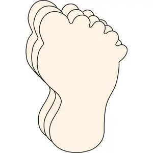 SHAPES ETC. Large Single Color Creative Foam Cut-Outs - Foot