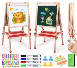 Joyooss Kids Easel Wooden Double-Sided with Paper Roll Joyooss 108 RED