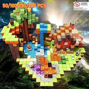 Magnetic Blocks-50/100/150/200 PCS Magnetic Building Blocks Magnetic Tiles Stacking, Build-Magnet-World Set, STEM Montessori Sensory Toys Magnet Blocks，Valentine's Day Gifts, Kids Gifts Educational Activities Creative Play Outdoorfun Square