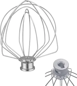 Replacement Bowl-Lift 6-Wire Whip,Compatible with  Lift Stand Mixers Fits models K4, K5, KP50, KSM5, KSM50, KSM500PS,KSM450KV25G and KP26M1XThe same style as KN256WW.(6 Quart)