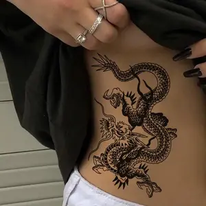 Traditional Dragon Temporary Tattoo Art Fake Tattoo Lasting Tatoo Sticker Arm Waterproof Stickers Japanese Tatuajes Temporales