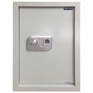 MFR WS-BIO-1 Biometic Wall Safe, White, Home Security Safe, Biometric Safe, Digital Lock Safe