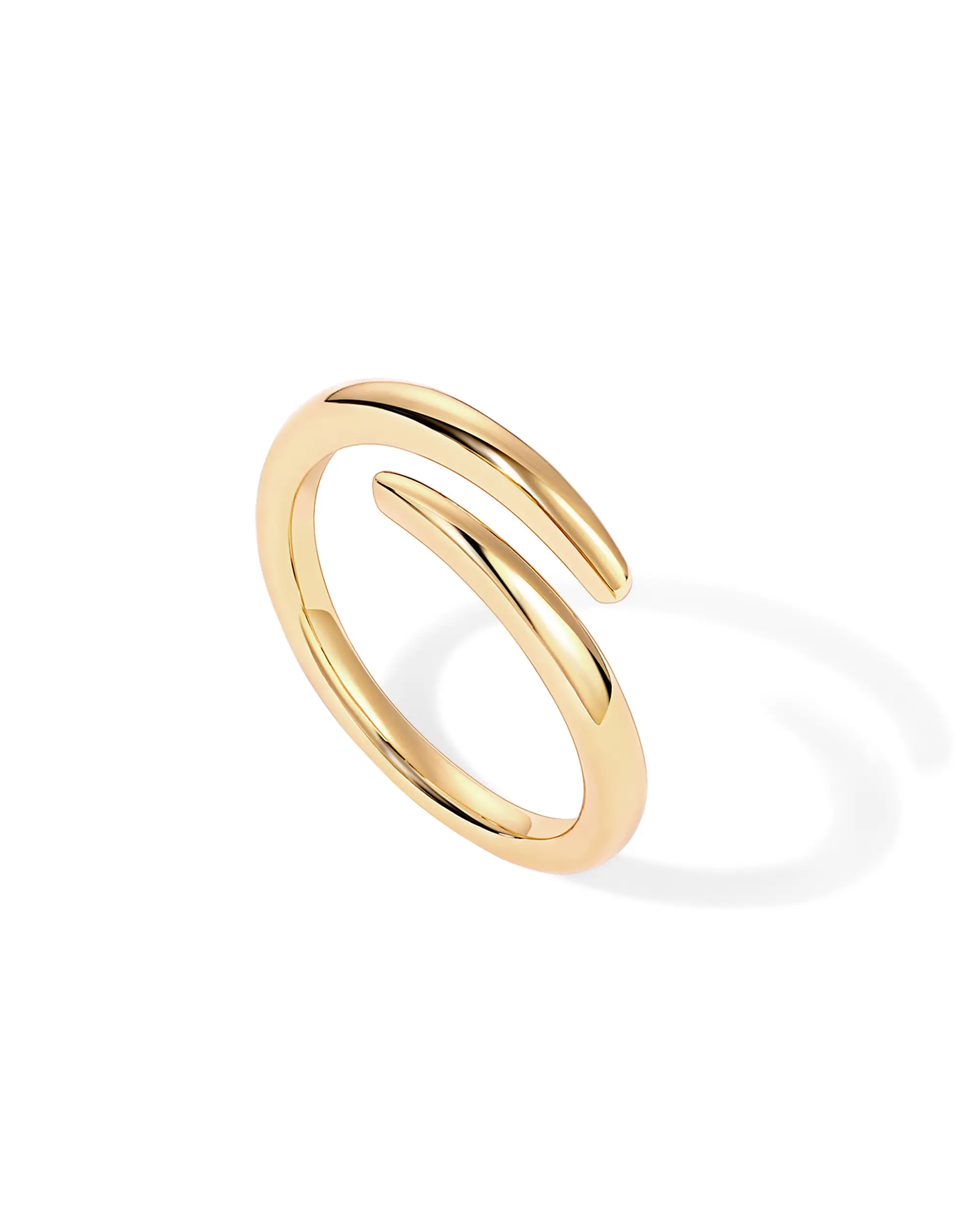 PAVOI 14K Gold Plated Open Twist Eternity Band for Women