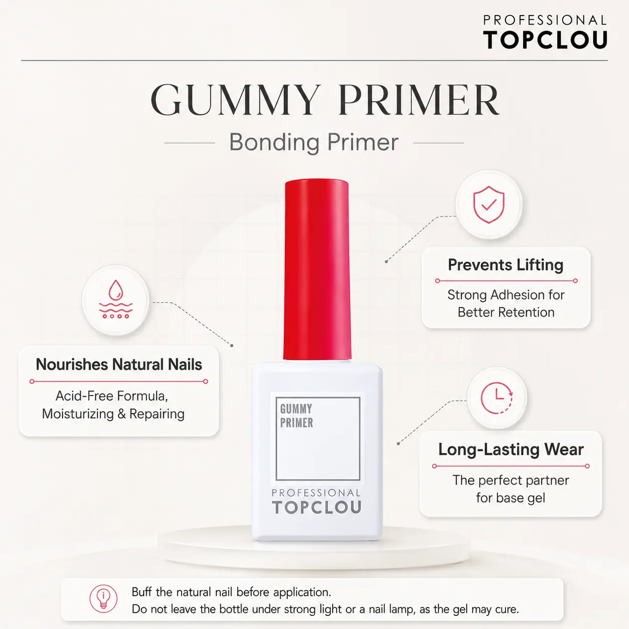 Professional Nail Gel Care Set, Base Gel Top Coat Primer Builder Gel Reinforcement Gel and Adhesive Gel for Manicure Nail Art  ：