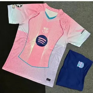 Barcelona Football Club Kit -Pink Edition 2026 High-quality Fabric Soccer Jerseys Set with All Official Logos for Professional Matches J