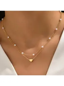 Layered Necklace for Women, Fashion Jewelry for Party, Daily Clothing Decor, Trendy All-match & Exquisite Jewelry for Birthday Gift