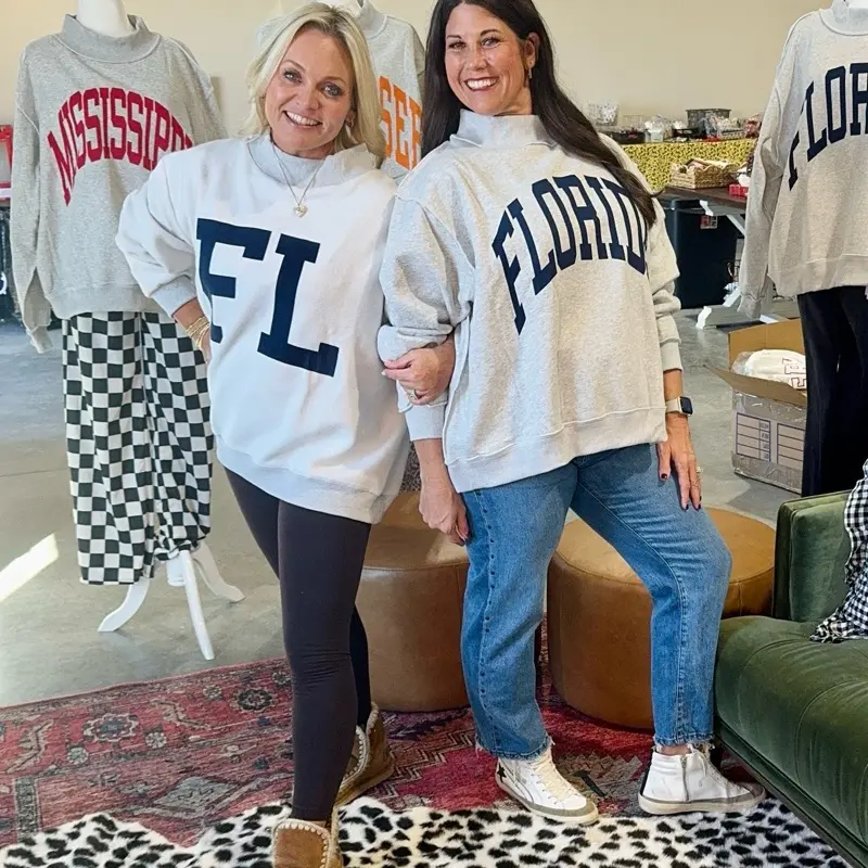Florida Gators Reversible Mock Neck Oversized Sweatshirt for Women - Comfortable & Stylish Womenswear Pullover