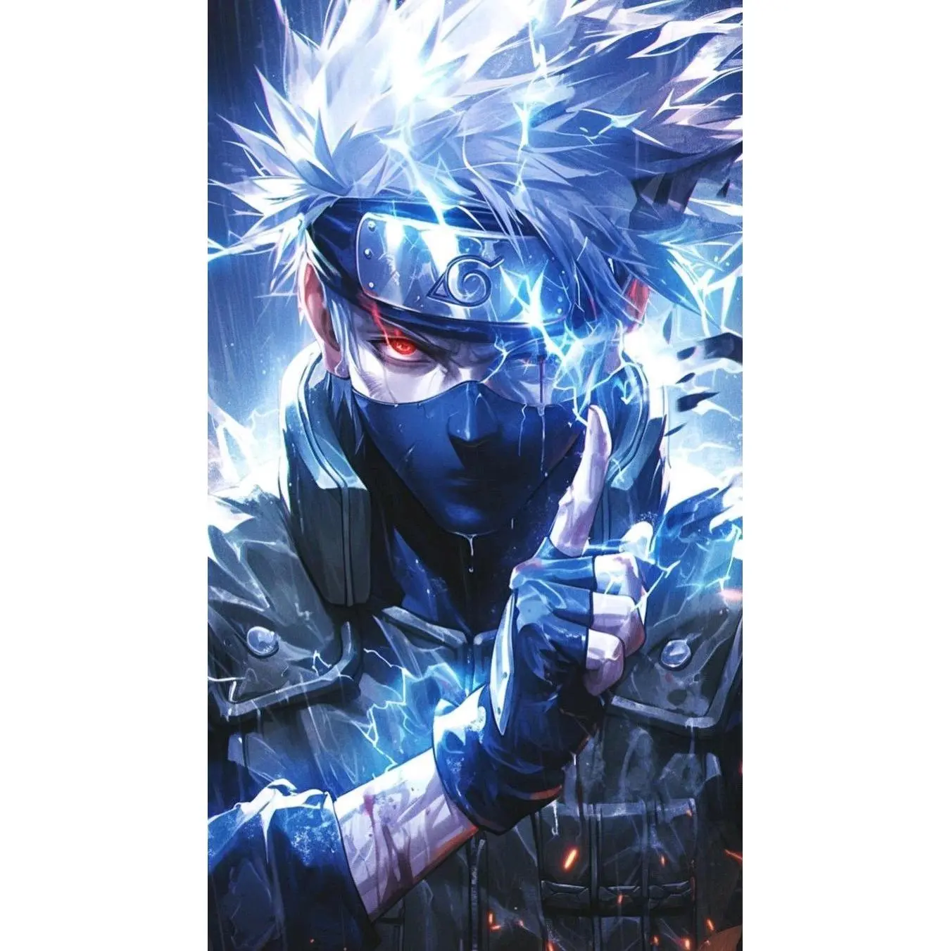Kakashi Hatake Naruto Shippuden Anime Poster, Hatake Kakashi Sensei Saringan Naruto Anime Posters Decor Photo