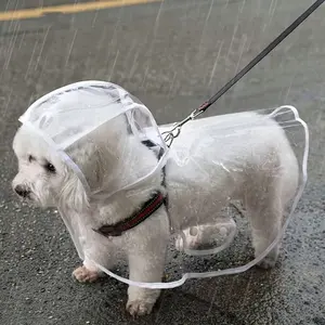 Transparent Waterproof Dog Raincoat, Full Body Eva Raincoat with Hood, Soft Shell for Small Medium Dogs, Poodle, Measure Before Purchase