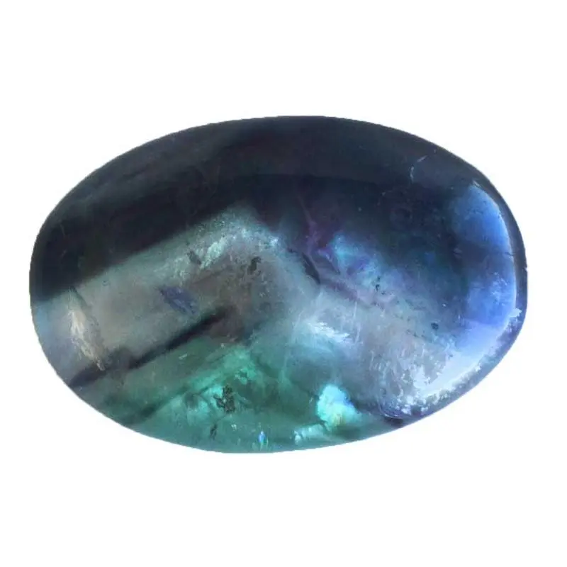 Fluorite Palm Stone — Crystal Meditation Focus &amp; Mental Clarity