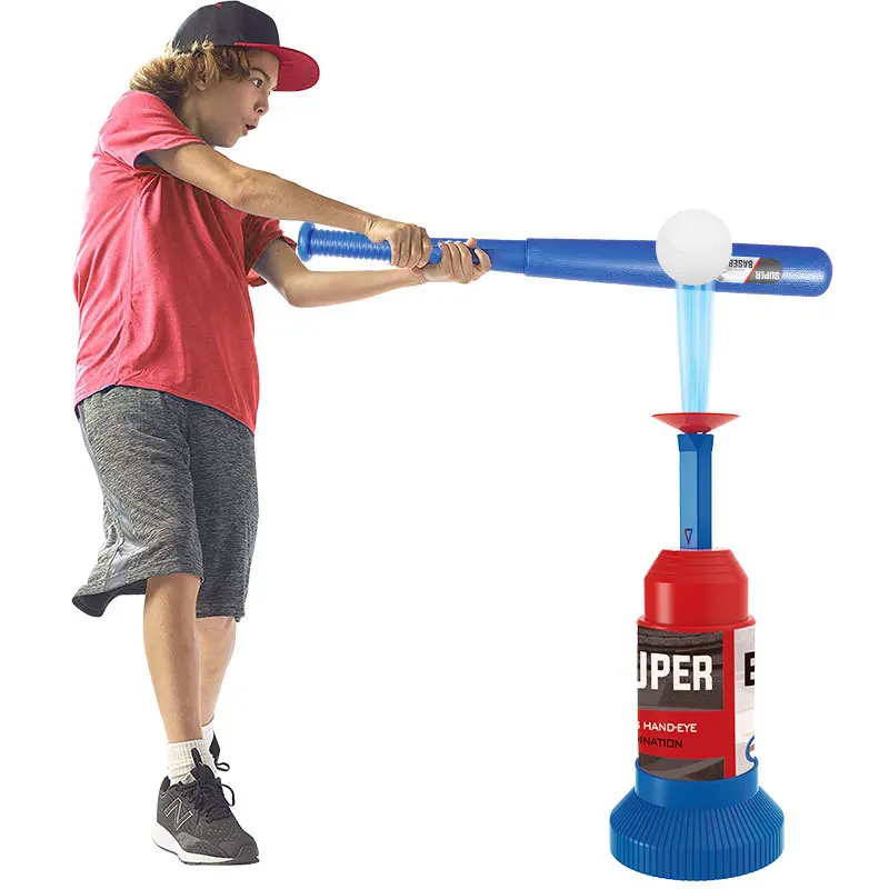 Beginner Baseball Launcher Toy Set - Kids Interactive Pitching Game with Bat & Balls, Indoor/Outdoor Sports Training Toy anxiety stress carrot squishy birthday party favor gift
