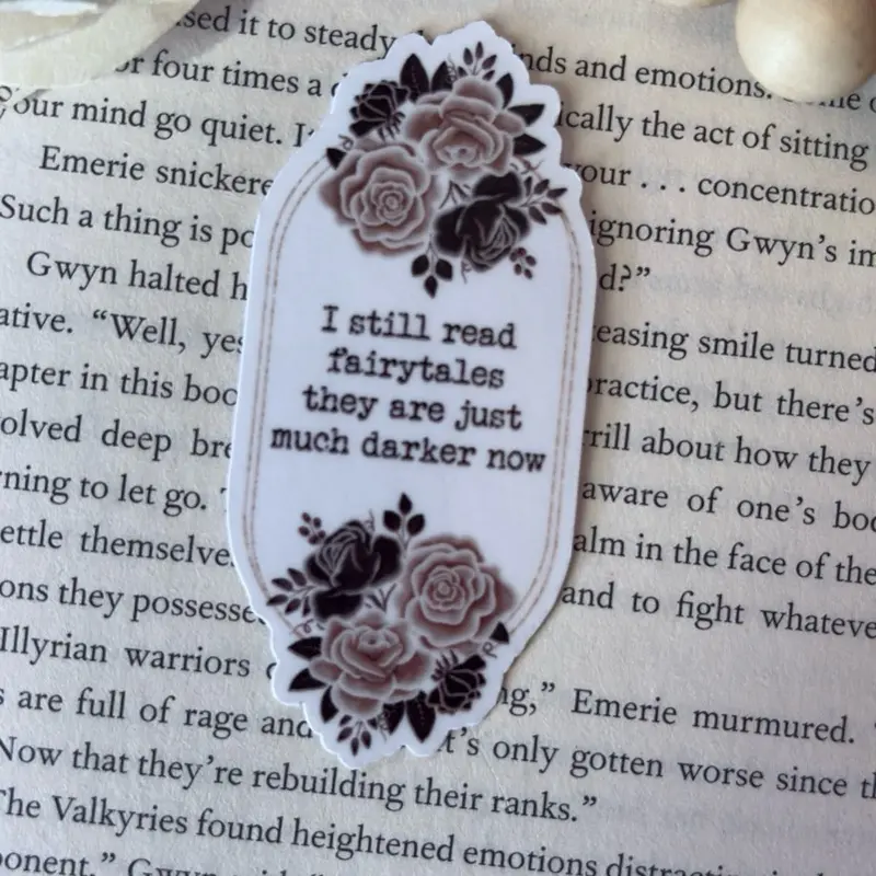 Dark Fairytales Bookish Sticker, Dark Romance Sticker, Smut Sticker, Glossy or Glitter, Waterproof, Sticker for Kindle, Laptop, Water Bottle Pattern Waterproof Sticker Set Decor Decorative