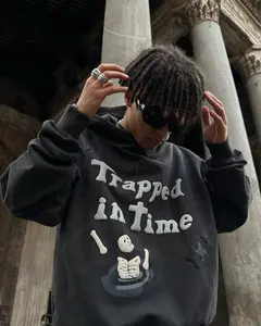3D Puff Print Trapped in Time Streetwear Hoodie | Streetwear Hoodie | Puff Print Hoodie | Unisex Hoodie | Hip Hop Hoodie | Comfy Hoodie Sweatshirt, Hoodie, Tee