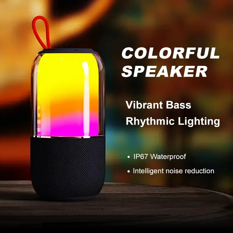 Ourlife Colorful Speaker - Waterproof Speaker with HD Sound, Portable Wireless Sound Machine for Home, Party, Beach, and More - Audio subwoofers speaker