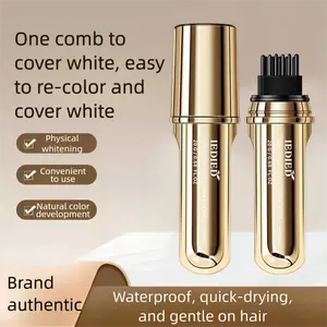 IEDIED Waterproof & Sweat-Proof Hair Dye Comb - Quick 2-in-1 Touch-Up Pen for Covering Grays & Highlights - Gentle Formula for Sensitive Scalps - Natural Color Application - Portable Haircare Solution