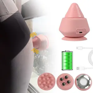 Mini Cone Massage Roller, Compact Design, Portable USB Rechargeable, Magnetic Ground Wall Attachment, Multi-Location Massager, Perfect Gift Choice