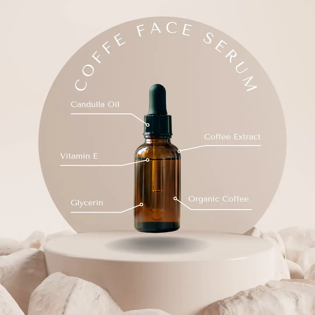 Glamour Glow Coffee Serum for Skin Comfort - Skincare Vitamin C Moisturizing Moisturizer