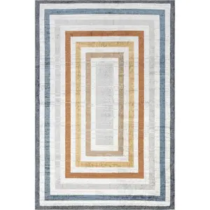 Aliénor Striped Machine Washable Area Rug