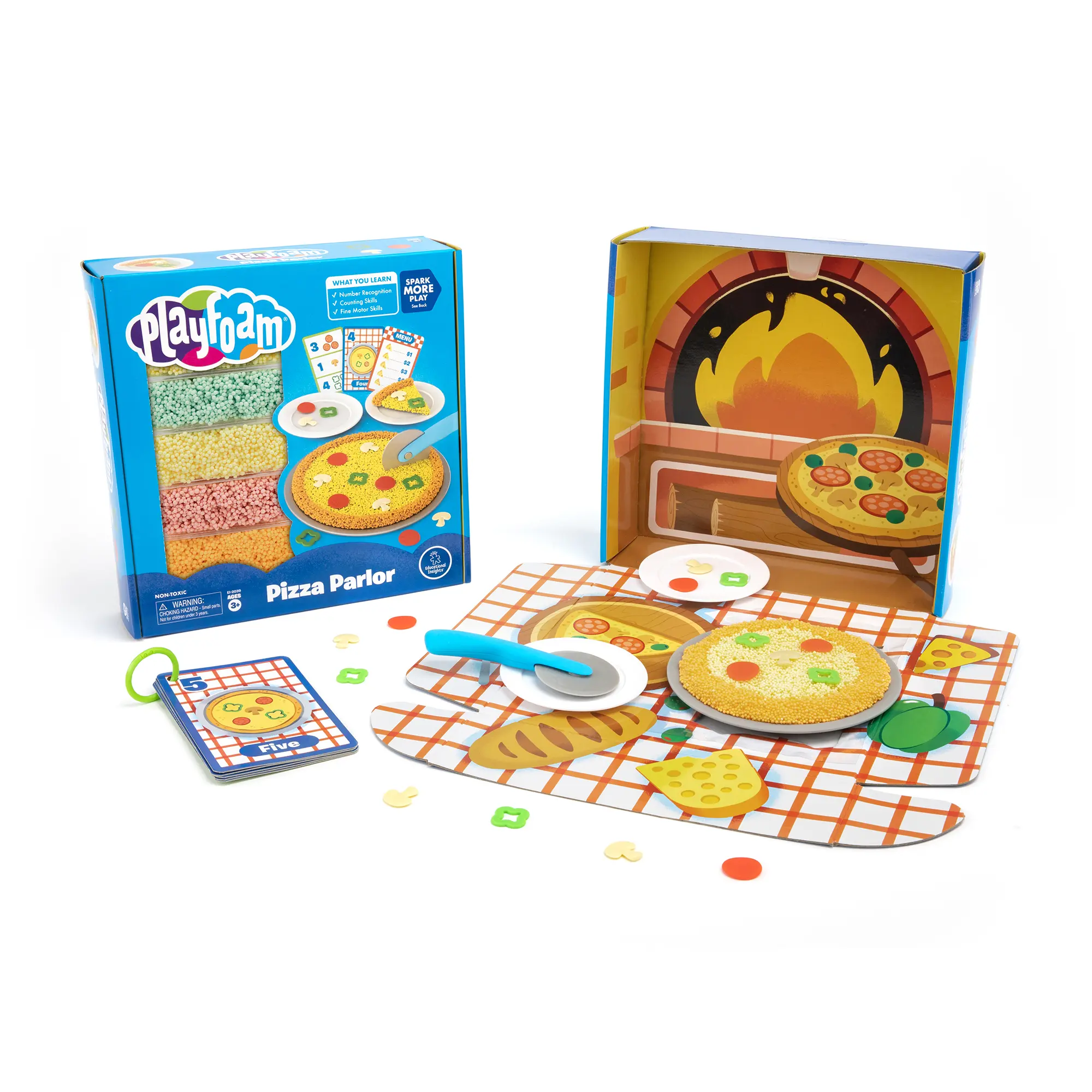 Educational Insights Playfoam Pizza Parlor, With 5 Colors Of Playfoam, Non-Toxic, Sensory Toy, Gift For Boys & Girls, Ages 3+