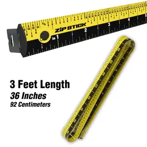 Victor Zip Stick 36" Ruler - Easy Read Ruler Technology, Rigid Lightweight Spring Steel, Magnetic Strip, High Contrast Graphics, Compact & One-Hand Friendly