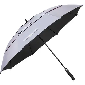Golf Umbrella Windproof Stick Umbrella Triple-layer Inter-vented Vented Auto Open 62 Inch