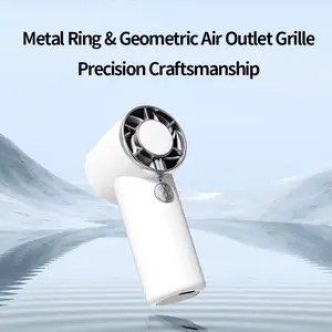 High-Speed Turbine Handheld Fan, Three-Stage Adjustable Portable Fan, USB Rechargeable Silent Mini Fan, Office Desk Cooling Fan