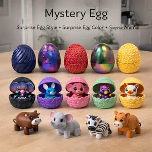 Mystery 3D Printed Eggs with Animals/Creatures – Dragon Eggs, Animal Eggs and Easter Eggs - Fun Gift & Decor Set