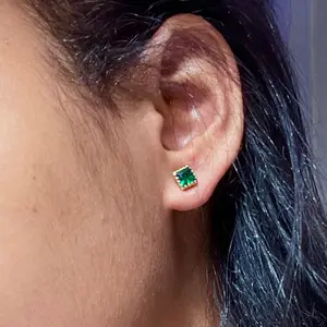 Emerald Stud Earrings