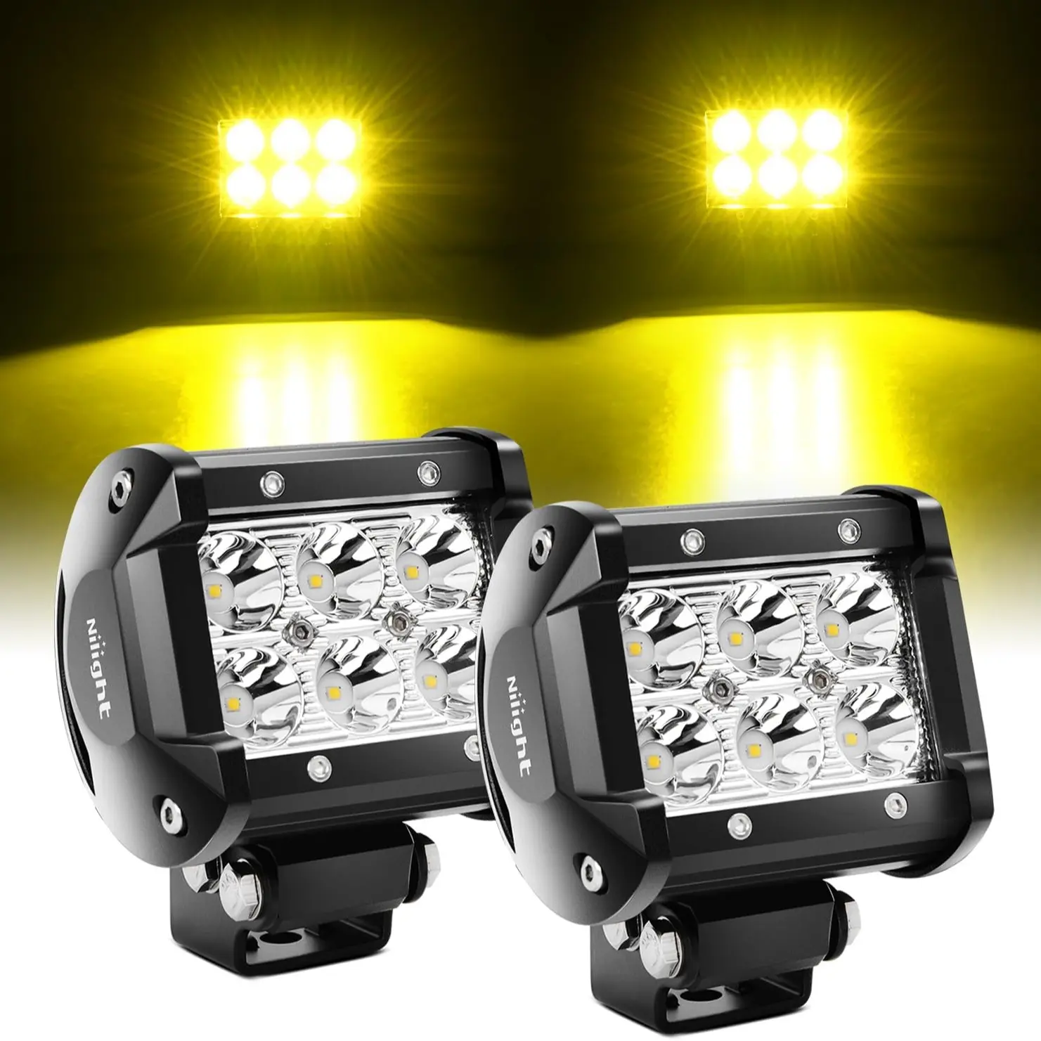 2PCS 18W Spot Light Yellow