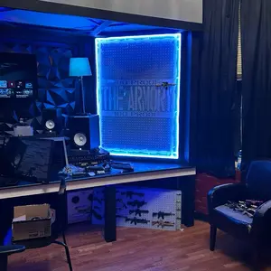 Custom Made Acrylic Pegboard for Home Organization with LED Lighting and Customizable Design