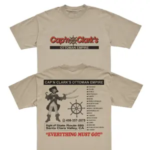 Cap’n Clark’s Ottoman Empire Funny T-Shirt, Vintage Pirate Parody Graphic Tee