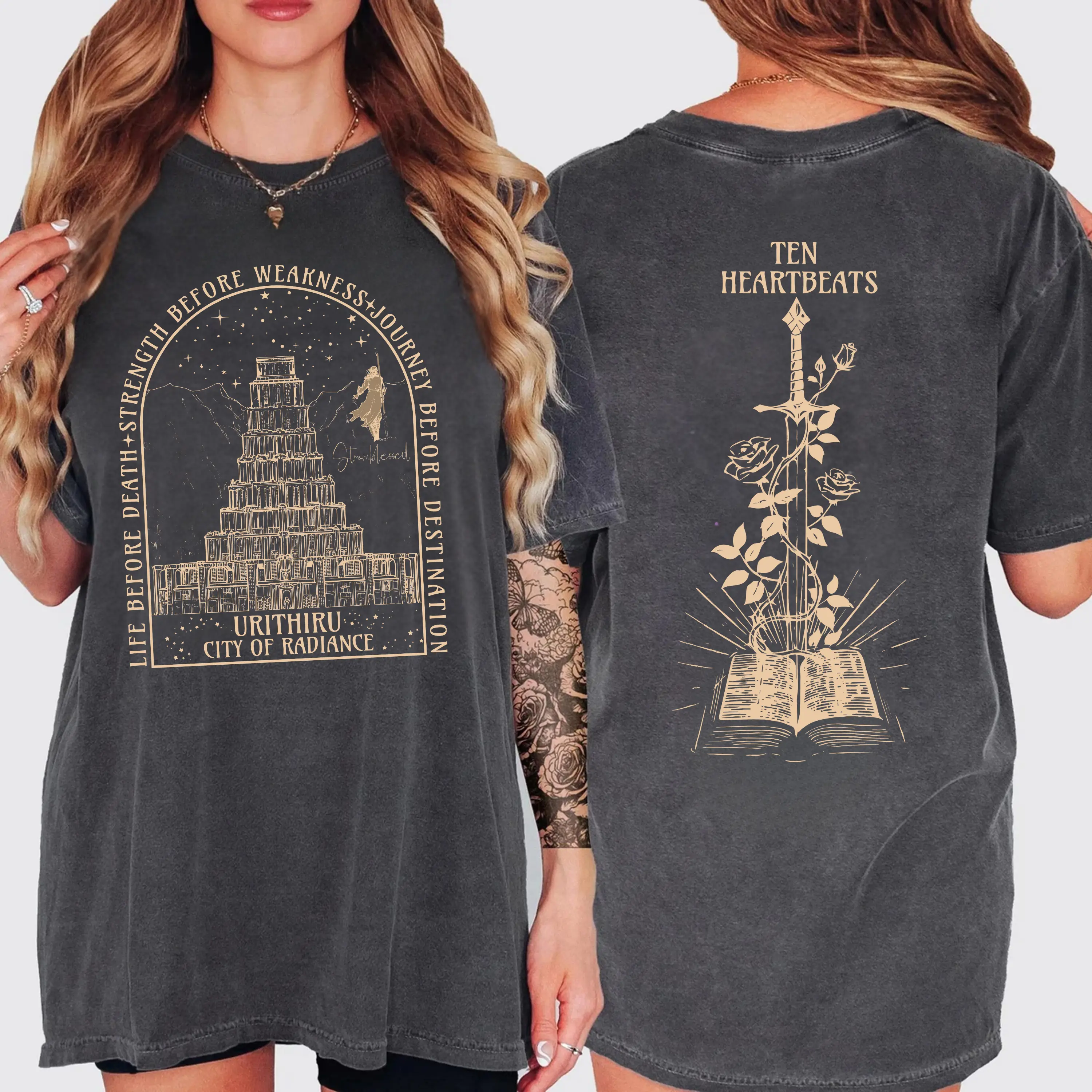 Stormlight Archive Comfort Colors T-Shirt, Urithiru City Of Radiance Shirt, Kaladin Stormblessed Sweatshirt, Brandon Sanderson, Bookish Merch, Fantasy Reader Gift, Book Lover Gifts