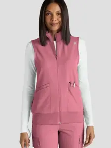ReSurge Ebro Women's 6-Pocket Zip Front Stand Scrub Vest