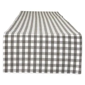 Design Imports Reversible Gingham Buffalo Check 14"x 108" Table Runner