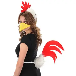 Perky Chicken Elastic Costume Accessory Tail