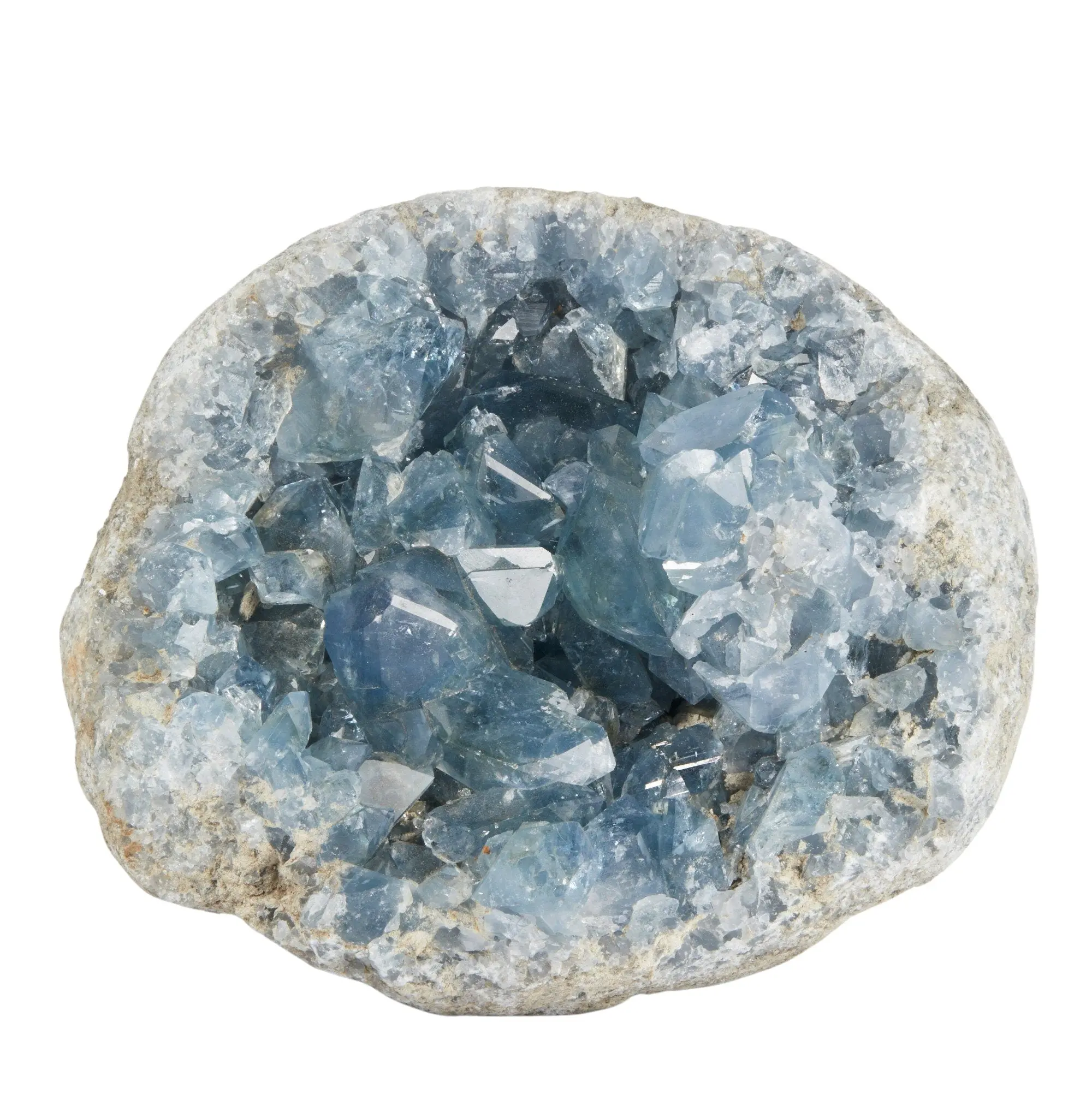 New Moon Beginnings Raw Celestite Cluster - 66, Blue and White Coloration, Natural Formation