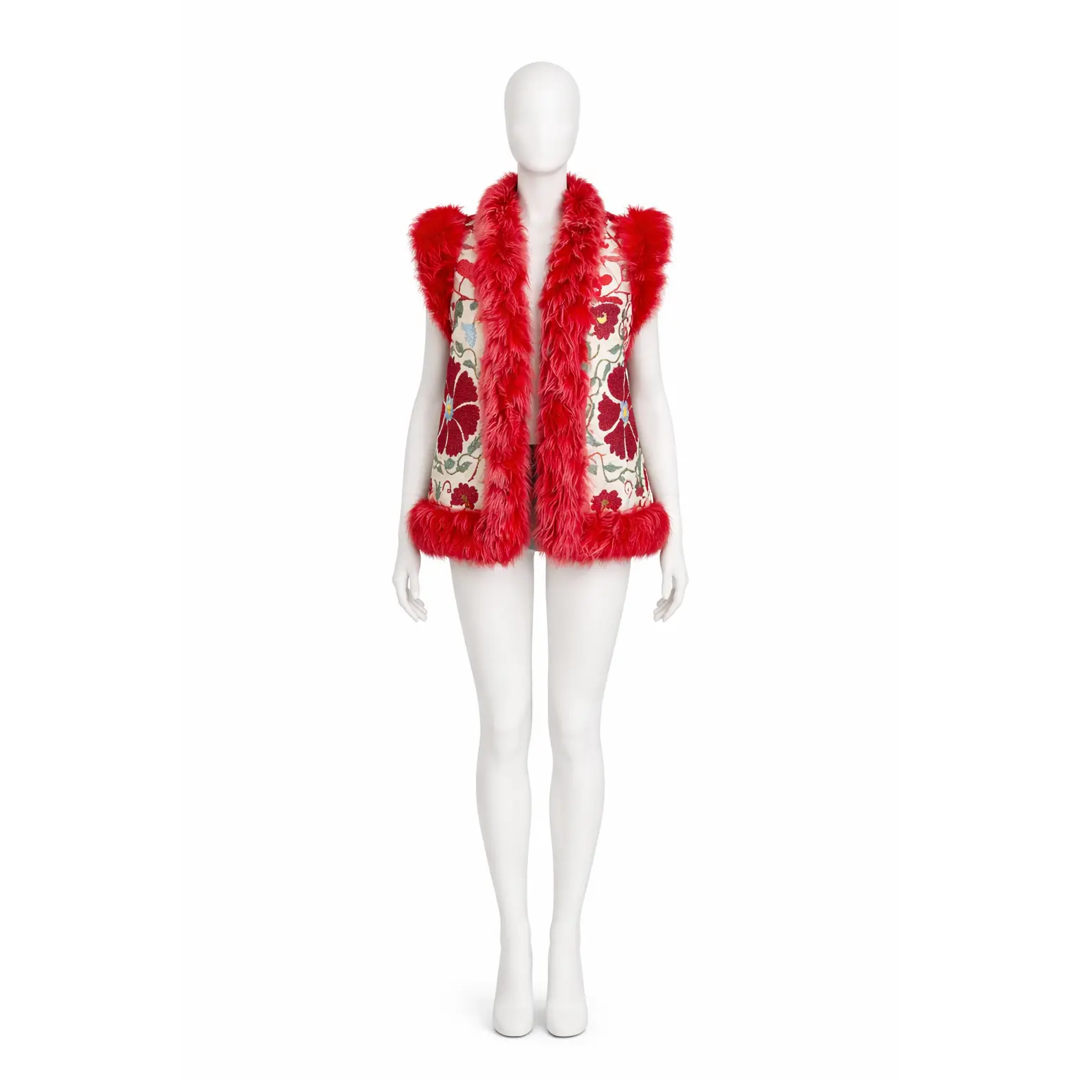 The Sorelle Vest - Cotton & Sheep Fur