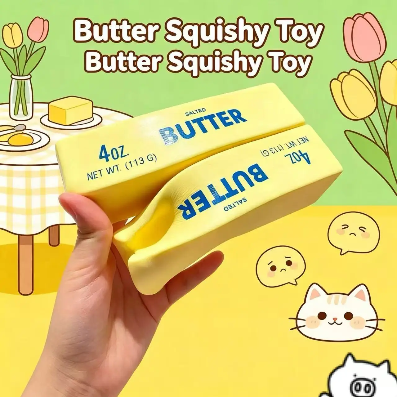 Cream Stick Butter Squishy Toy Fragrant Soft Stress Relief Fidget Toy Perfect Holiday Gift