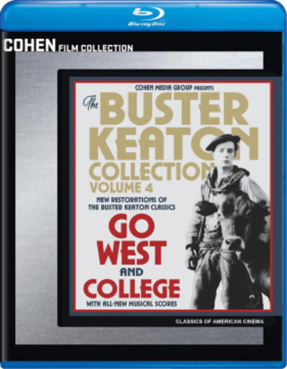 The Buster Keaton Collection: Volume 4 (Go West, College) [BLU-RAY Movie] - Silent Comedy Movie, English Language, No Age Restriction, Default Version