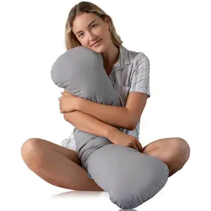 Weighted  Pillow 6.5lbs - Weighted Pillow for Deeper Sleep (41" x 10") - Cooling  Pillows for Adults, Full  Pillow for Sleeping, Side Sleeper  Pillow with Cover