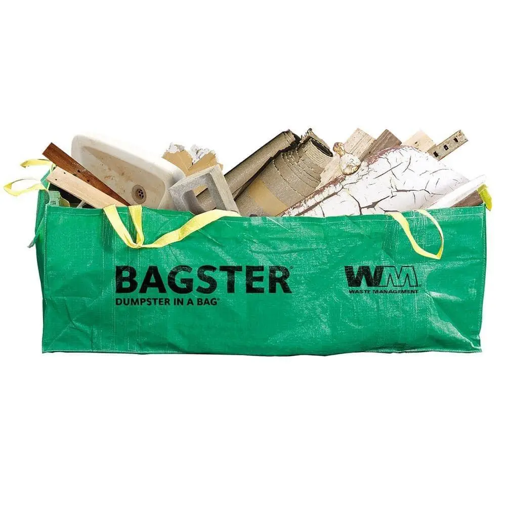 3CUYD Dumpster in a Bag Holds up to 3, 300 lb, 1 Bag, Green