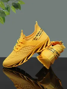 Men's Fashion Blade Shoes, Hollow Lace-Up Sneakers, Breathable Mesh Anti-Slip Outdoor Sports Shoes, Casual Wear for Gym & Rock Climbing