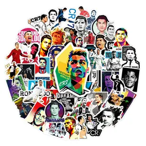 52Pcs Cristiano Ronaldo (CR7) Soccer Stickers Pack, Waterproof Sports Fan Vinyl Decals for Laptop Water Bottle Journal Scrapbook, Soccer Gifts for CR7 Fans