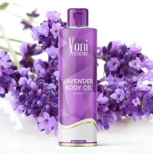 Lavender Body Oil, 4oz, with Apricot, Jojoba, Avocado Oils & Vitamin E Oil, Daily Moisturizer, Fast-Absorbing, Nourishes and Hydrates Skin, Body Care, Lavender Scented layer Fragrance Moisturizer Hydrating Lightweight
