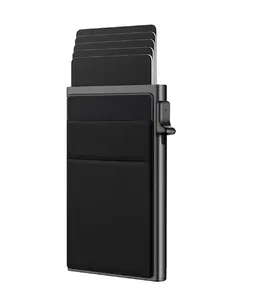 Men's Slim Minimalist Compact Cardholder Wallet – RFID Blocking, Easy Pop-Up Card Access, Lightweight Durable Design, Holds 5-10 Cards, Perfect for Everyday Carry, Travel & Gifting, Modern Men's Accessories for Pocket or Bag Storage, Credit Card Organizer