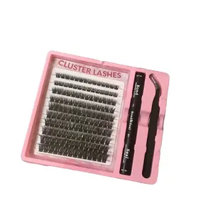 Soft Mink Cluster Eyelashes - 140 Pieces with Bond & Seal - Easy to Wear Lash Extensions Eyelashes Extensions Eyelash Extension Cosmetic