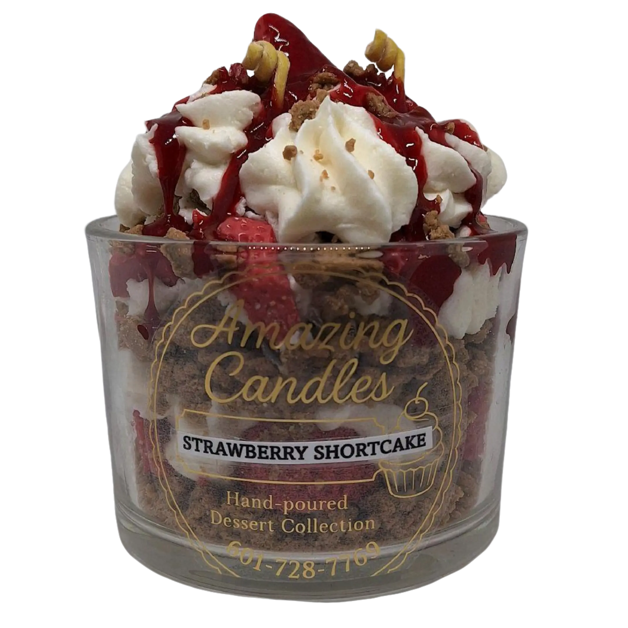 Amazing Candles Strawberry Shortcake Candle - Deliciously Scentsy with Strawberry and Shortcake Fragrance