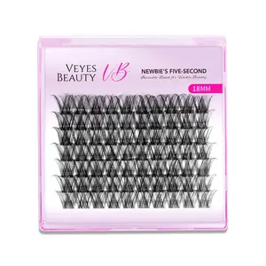 VEYESBEAUTY LuxeBold 10mm-18mm Cluster Lash Single Length Invisible Band Wispy Lightweight Softness Weightless Makeup Eyelash Extensions