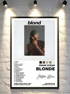 Rap singer album cover canvas wall art  High-definition printing, waterproof and durable, minimalist style decoration for bedroom, living room, and music studio